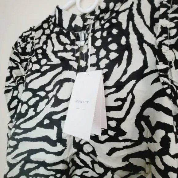 Munthe Elian Puff Sleeve Printed Blouse - Picture 3 of 4